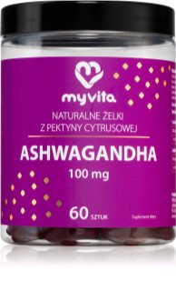 MyVita Naturalne Żelki Ashwagandha miękkie kapsułki do żucia do wsparcia układu krwionośnego i funkcji poznawczych