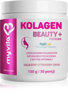 MyVita Kolagen Beauty+ kolagen hydrolizowany dla doskonałej skóry, włosów i paznokci smak Citrus 150 g