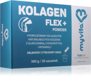 MyVita Kolagen Flex+ kolagen hydrolizowany na stawy, więzadła i skórę smak Citrus 30x10 g