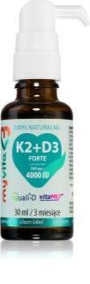 MyVita Witamina K2 + D3 krople do wspomagania zdrowia kości i zębów 30 ml