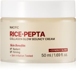 Nacific Rice + Pepta Collagen Glow Bouncy Cream aufhellende Gesichtscreme mit feuchtigkeitsspendender Wirkung 50 ml
