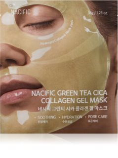 Nacific Green Tea Collagen Gel Mask masque illuminateur visage pour un effet naturel 1 pcs