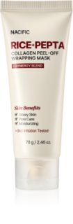 Nacific Rice + Pepta Collagen Peel-off Wrapping Mask feuchtigkeitsspendende Gesichtsmaske zum vereinheitlichen der Hauttöne 70 g