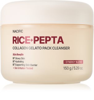 Nacific Rice + Pepta Collagen Gelato Pack Cleanser Niisutav ja puhastav geel nahabarjääri tugevdamiseks 150 g