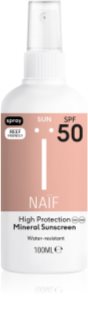 Naif Sun Mineral Sunscreen SPF 50 spray solare protettivo SPF 50 100 ml