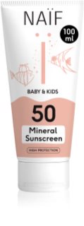 Naif Baby & Kids Mineral Sunscreen SPF 50 Sonnenschutzcreme für Babys und Kinder
