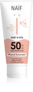 Naif Baby & Kids Mineral Sunscreen SPF 50 crema protettiva abbronzante per bebè e bambini