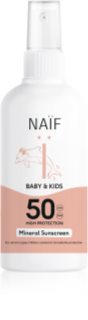 Naif Baby & Kids Mineral Sunscreen SPF 50 ochranný sprej na opalování pro děti