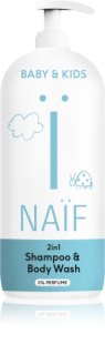 Naif Baby & Kids 2-in-1 Reinigungsgel und Shampoo für Kinder Nicht parfümiert