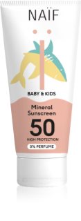 Naif Baby & Kids Mineral Sunscreen SPF 50 0 % Perfume Skyddande kräm för baby