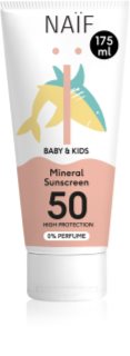 Naif Baby & Kids Mineral Sunscreen SPF 50 0 % Perfume Aizsargājošs krēms mazuļiem
