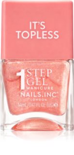 Nails Inc. It’s Topless Gēla nagu laka ar ilgstošu noturību (tonis) Millie Peach Iridescent 14 ml
