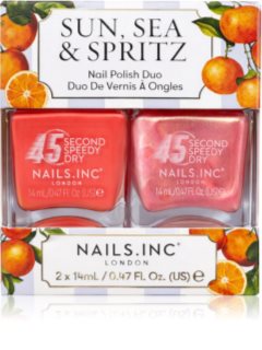 Nails Inc. 45 Second Speedy Gloss Nagu laka (DUBULTAIS IEPAKOJUMS) (tonis) 2x14 ml