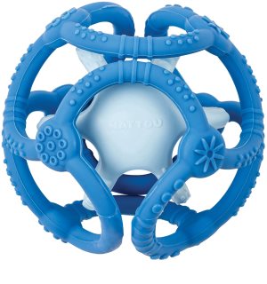NATTOU Teether Silicone Ball 2 in 1 jucărie pentru dentiție
