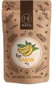 NATU Lyofilizovaný banán plátky mrazem sušené ovoce 45 g