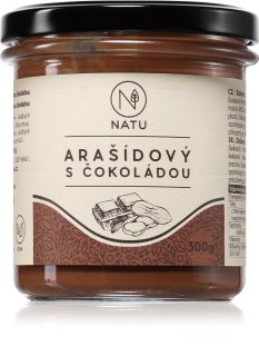 NATU Arašidový krém s horkou čokoládou orechová nátierka s čokoládou 300 g