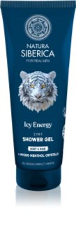 Natura Siberica Arctic Wild Icy Energy tusfürdő gél és sampon 2 in 1 uraknak 200 ml