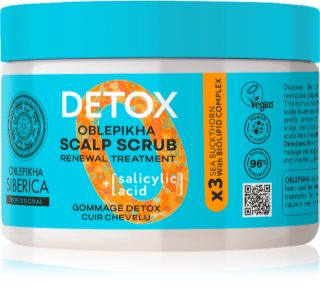 Natura Siberica Oblepikha Siberica Detox απολέπιση με αποτοξινωτικό αποτέλεσμα για όλους τους τύπους μαλλιών 300 ml