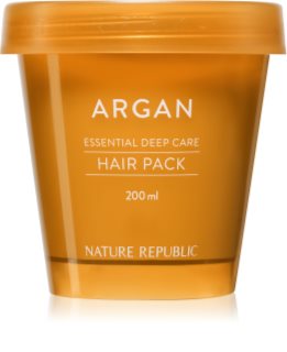 NATURE REPUBLIC Argan Essential Deep Care Hair Pack hidratáló és tápláló maszk a károsult hajra