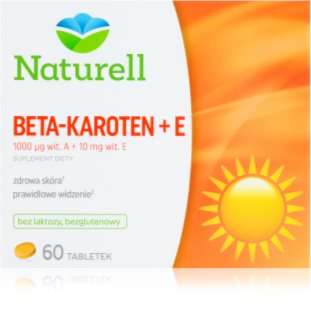 Naturell Beta-karoten + E tabletki na piękną opaleniznę i zdrową skórę 60 tabletek
