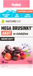 NatureVia Mega Brusinky Akut kapsle pro zdravé močové cesty 15 cps