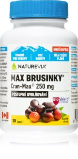 NatureVia Max Brusnice Cran-Max 250mg kapsuly na podporu zdravia močových ciest