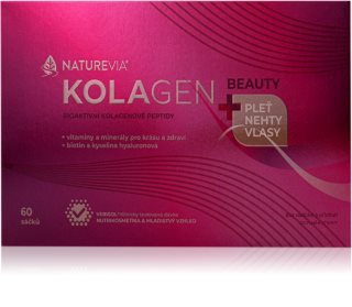 NatureVia Kolagen Beauty+ kolagén vo vrecúšku 60 ks
