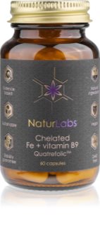 NaturLabs Chelated Fe + Vitamin B9 kapsle pro podporu krvetvorby 60 cps