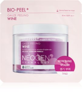 Neogen Dermalogy Bio-Peel+ Gauze Peeling Wine discos exfoliantes faciales para alisar la piel y minimizar los poros