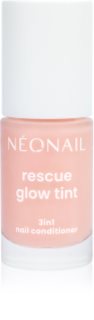 NEONAIL Rescue Glow Tint 3in1 Nail Conditioner verniz para cuidado de unhas tom Peachy Nude 7.2 ml