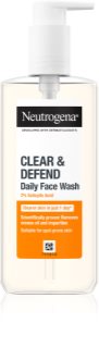 Neutrogena Clear & Defend gel de curățare cu 2% acid salicilic 200 ml