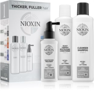 Nioxin System 1 Natural Hair Light Thinning coffret para cabelo cansado e quebrado