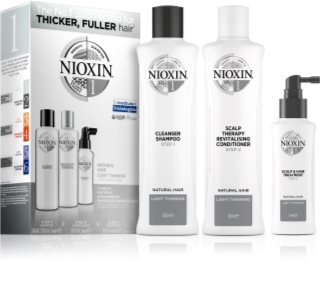 Nioxin System 1 Natural Hair Light Thinning coffret para cabelo cansado e quebrado