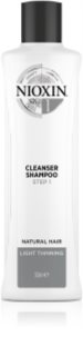 Nioxin System 1 Cleanser Shampoo tisztító sampon vékonyszálú és normál hajra