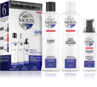 Nioxin System 6 Color Safe Chemically Treated Hair coffret para queda de cabelo