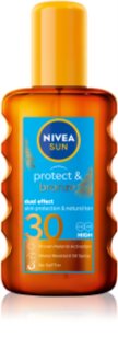 Nivea Sun Protect & Bronze olej na opalování podporující zhnědnutí SPF 30 200 ml