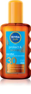 NIVEA SUN Protect & Bronze olej na opalování podporující zhnědnutí SPF 30 200 ml