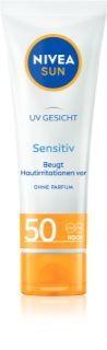 NIVEA SUN Sensitive apsauginis veido kremas jautriai odai SPF 50 50 ml