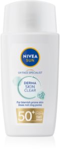 Nivea SUN Derma Skin Clear pleťový krém na opalování pro pleť s nedokonalostmi SPF 50+ 40 ml