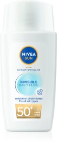 NIVEA SUN Invisible Daily Fluid gyengéd védő folyadék SPF 50+ 40 ml