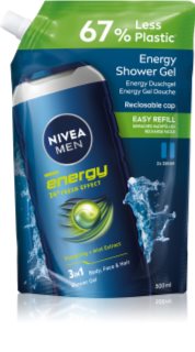 NIVEA MEN Energy Duschgel für Herren Ersatzfüllung 500 ml