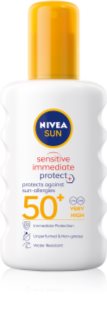 NIVEA SUN Protect & Sensitive spray protector pentru plajă SPF 50+ 200 ml