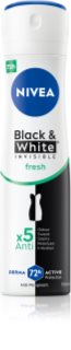 NIVEA Invisible Black & White Fresh antyperspirant w sprayu dla kobiet 150 ml
