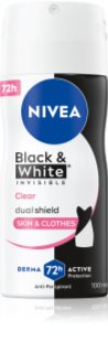 NIVEA Invisible Black & White Clear αντιιδρωτικό σε σπρέι