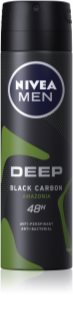 Nivea Men Deep spray anti-transpirant pour homme Black Carbon Amazonia 150 ml