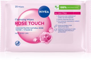 NIVEA Micellar Rose Touch Attīrošas micelāras salvetes sejai 25 gab.