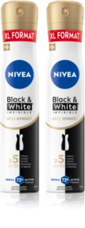 NIVEA Black & White Invisible Silky Smooth antyperspirant w sprayu wygodne opakowanie