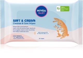 NIVEA BABY Soft & Cream lingettes nettoyantes 57 pcs