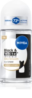 NIVEA Invisible Black & White Silky Smooth рол-он и антиперспирант за жени 50 мл.