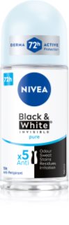 NIVEA Invisible Black & White Pure antiperspirant roll-on 48h 50 ml